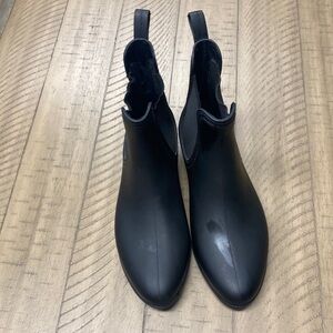 Jeffrey Campbell Havana Last Black Rubber Shoes Rain Boots